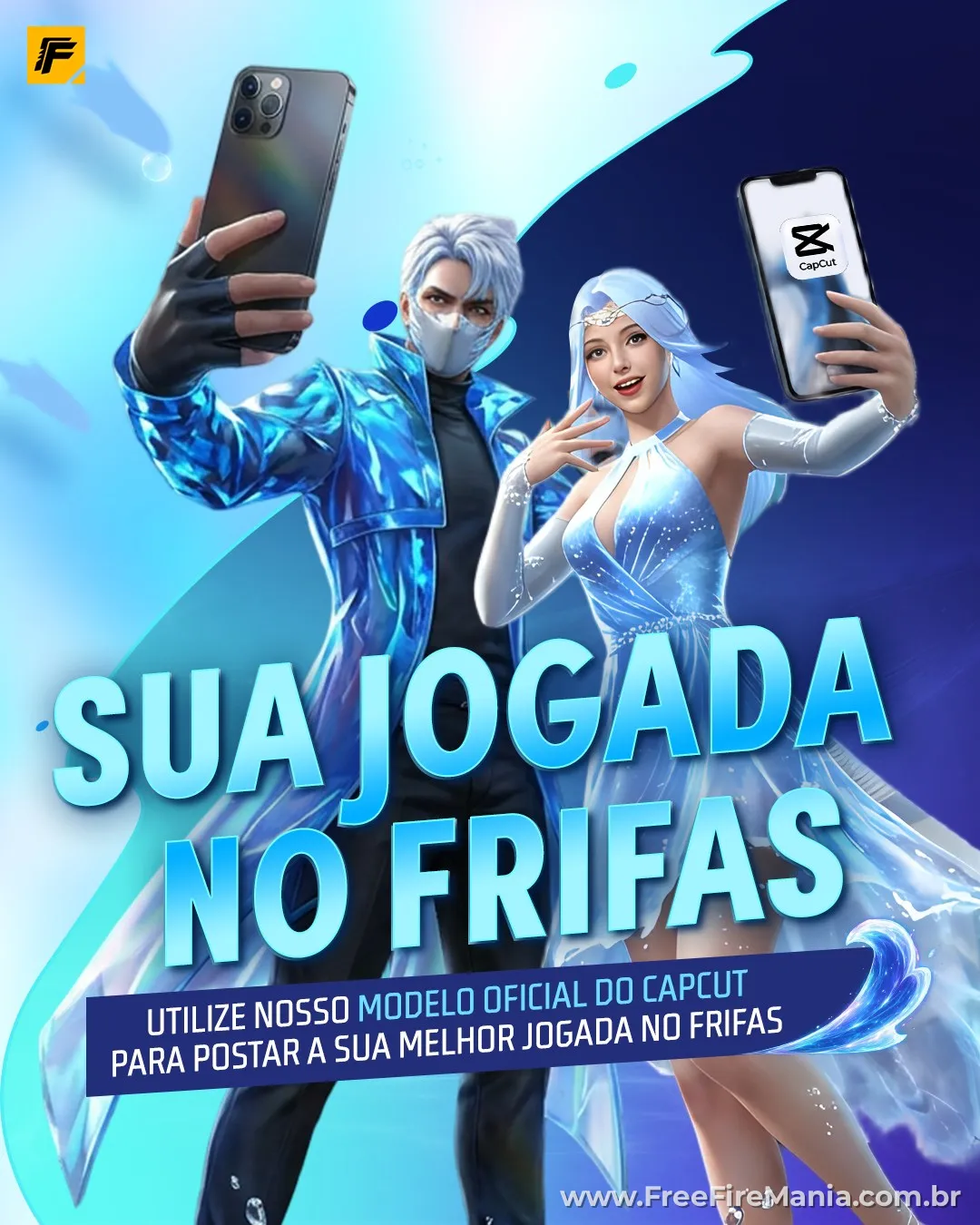 Conjuntos Pr&iacute;ncipe dos Mares e Princesa dos Mares - pr&ecirc;mios do concurso Frifas Free Fire 2026