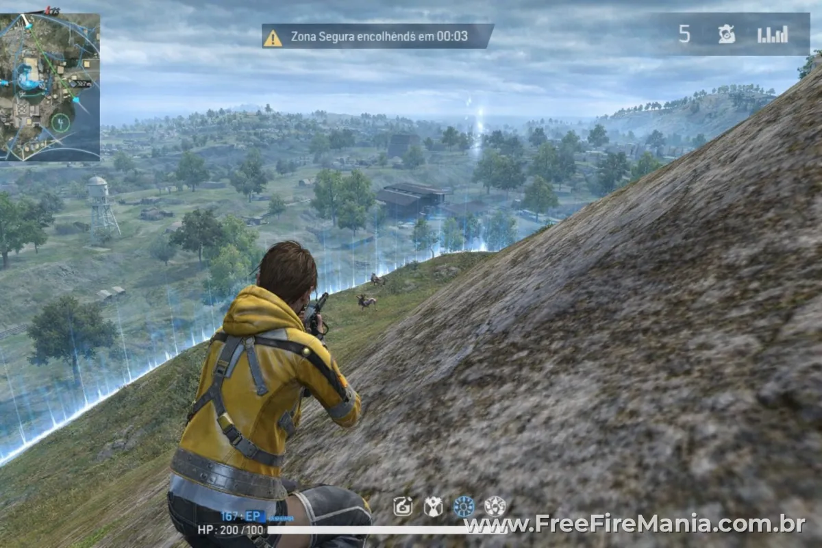 Zona segura cont&iacute;nua no Free Fire