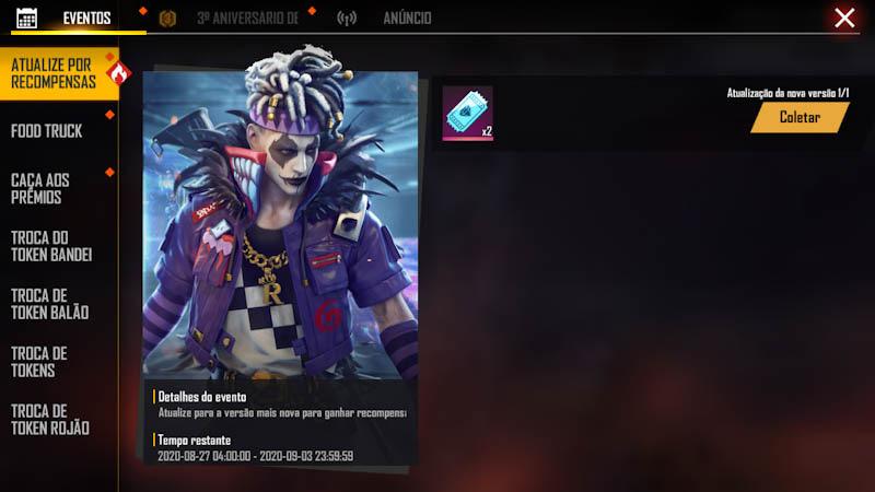 Mini atualização Free Fire