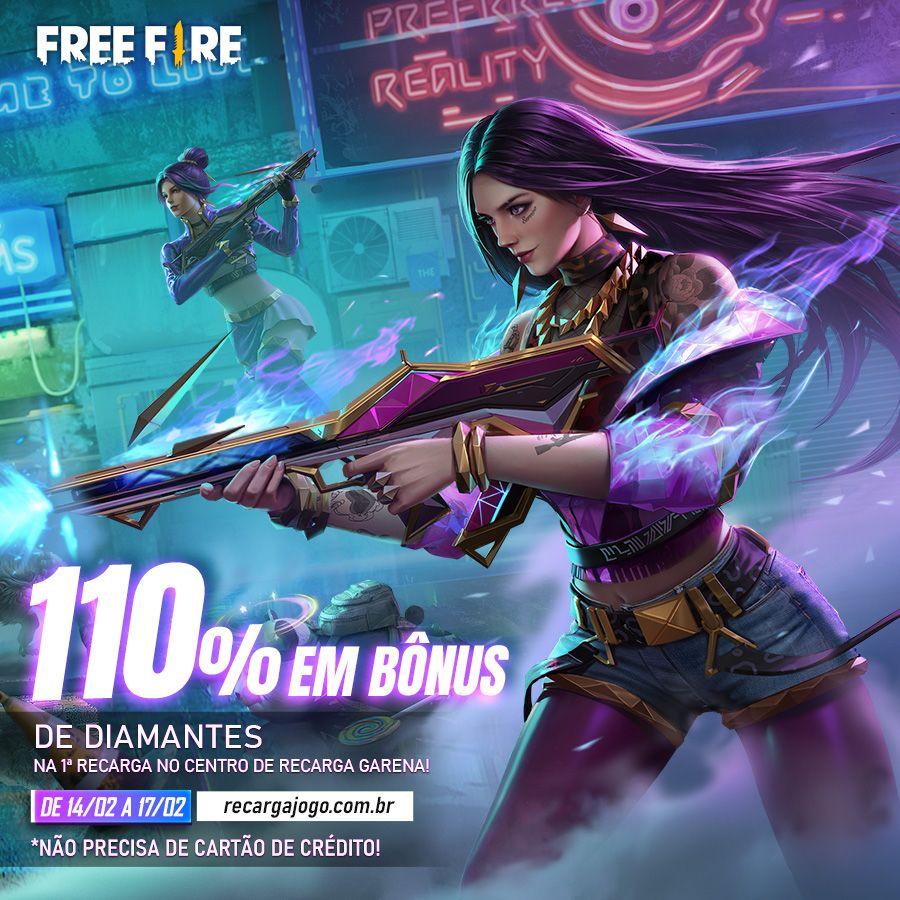 RECARGA GARENA FREE FIRE 1.060 DIAMANTES + 212 BÔNUS