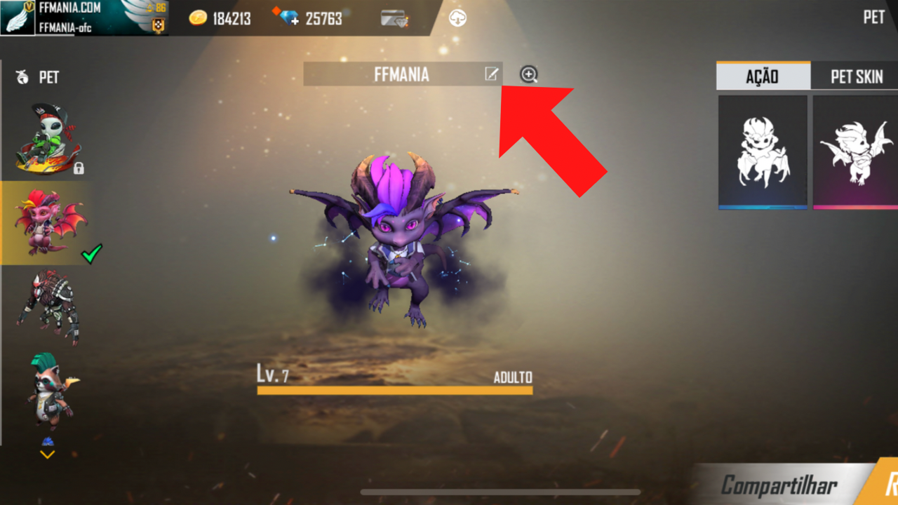 nomes para Pet Free Fire