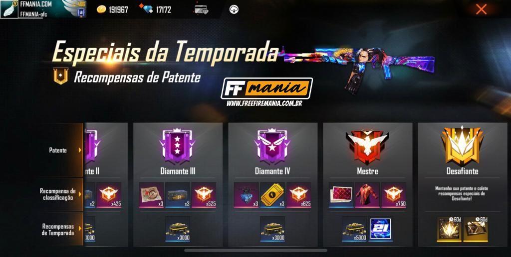 Patentes do Free Fire: o que é cada uma e pontuações, free fire