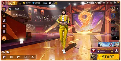 Lobby especial do 9&ordm; anivers&aacute;rio do Free Fire encontrado no APK
