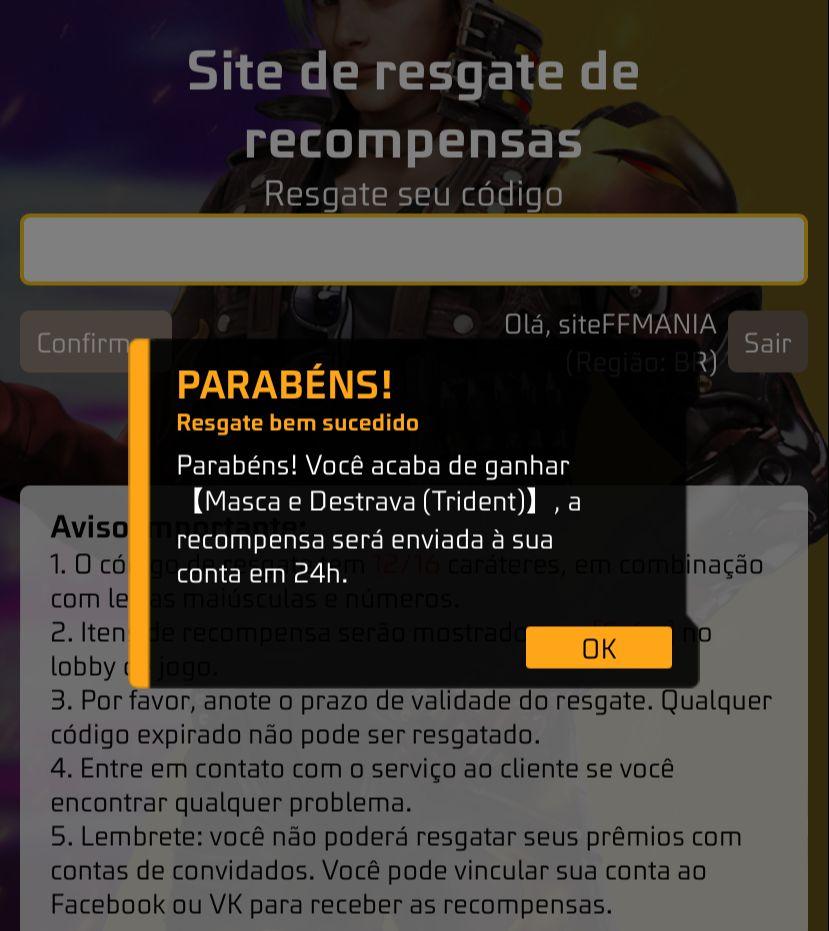 Resgate do Codiguin FF da Trident