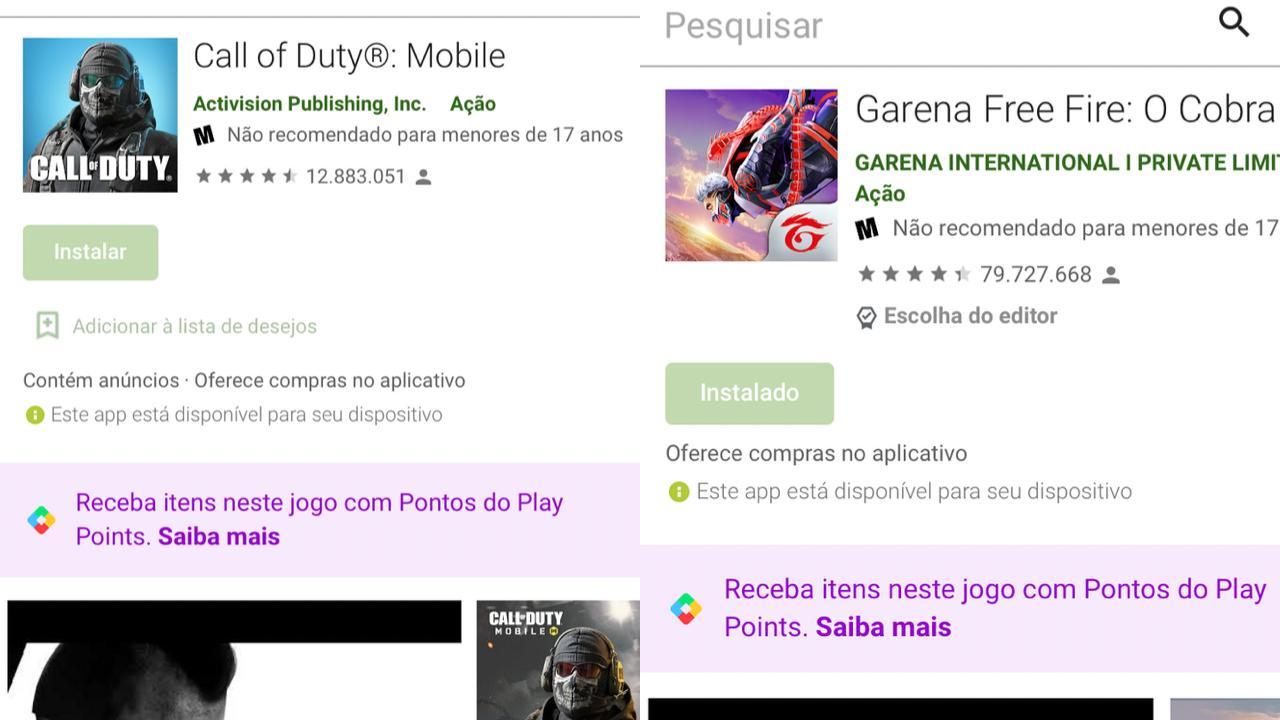 Call of duty mobile + free fire