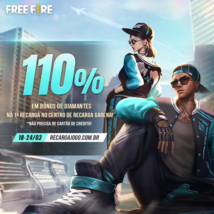 Free Fire: evento de recarga de diamantes dá bônus de até 110