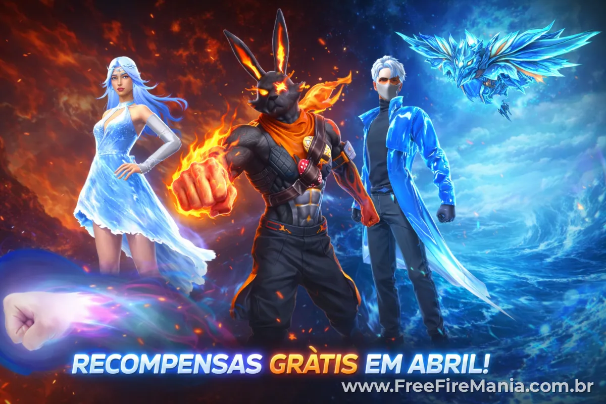 Skins Coelho Chamusca e Príncipe dos Mares no Free Fire