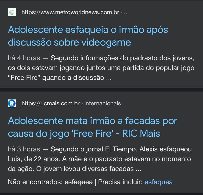 Notícias FAKE sobre Free Fire