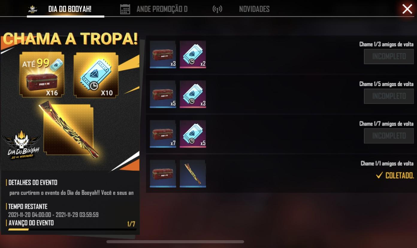 Chamar de Volta Free Fire: veja como completar rapidamente as