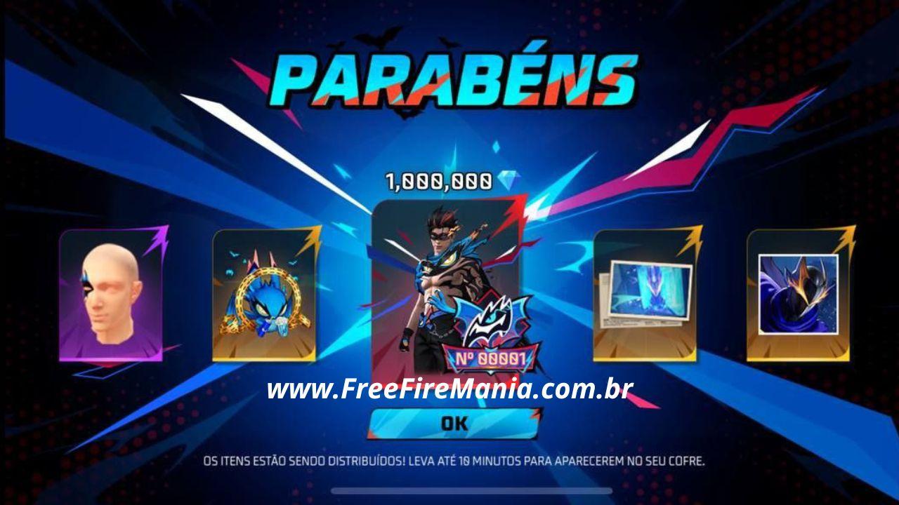 Evento do Free Fire libera skin rara por 1 milhão de diamantes 