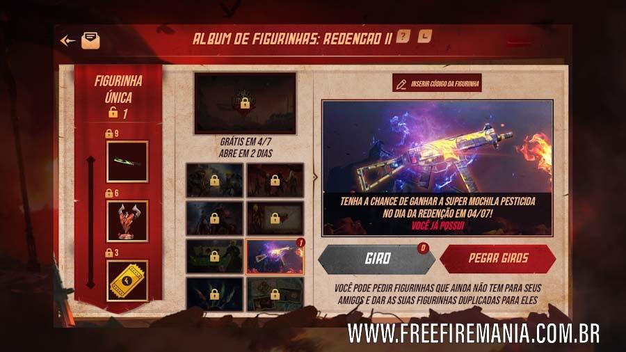 Como acessar o Álbum de Figurinhas do Free Fire