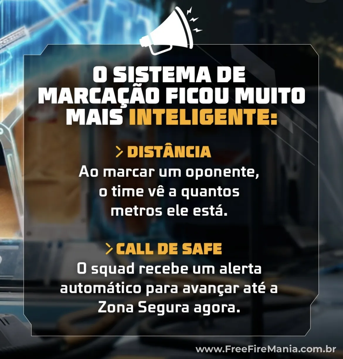 Novo sistema de comunica&ccedil;&atilde;o autom&aacute;tica do Free Fire com alertas de posi&ccedil;&atilde;o do inimigo e call de safe