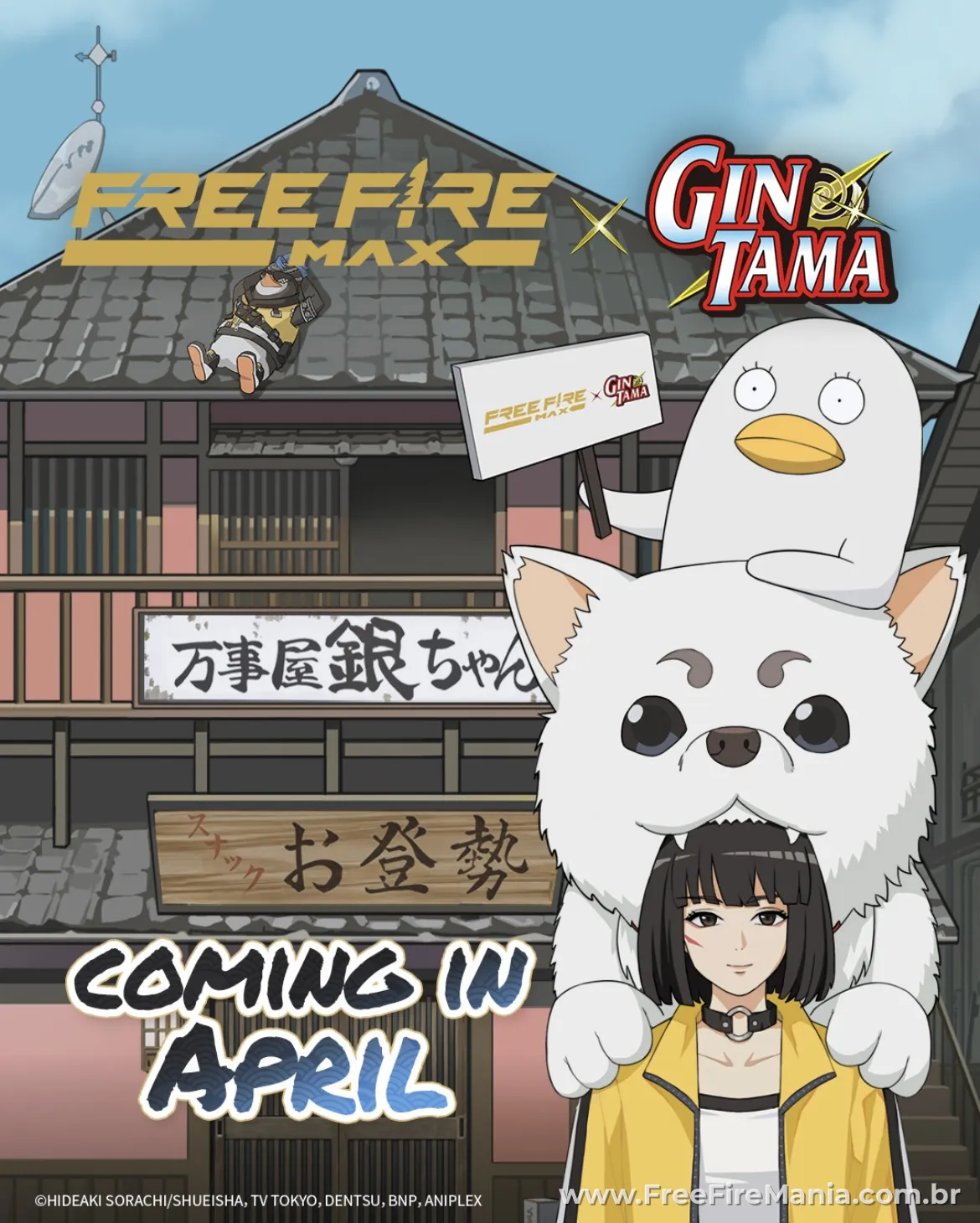 Prédio Faz-Tudo Gin no mapa do Free Fire x Gintama