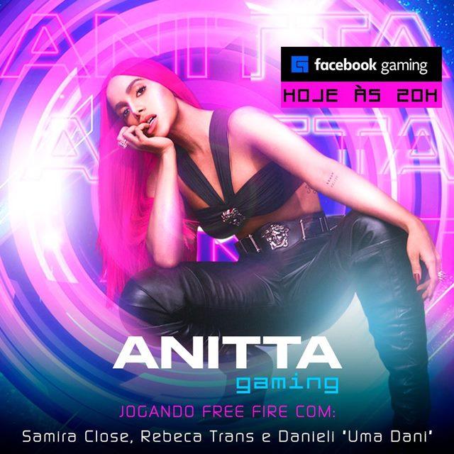 Anitta joga Free Fire para público imenso; veja como foi primeira