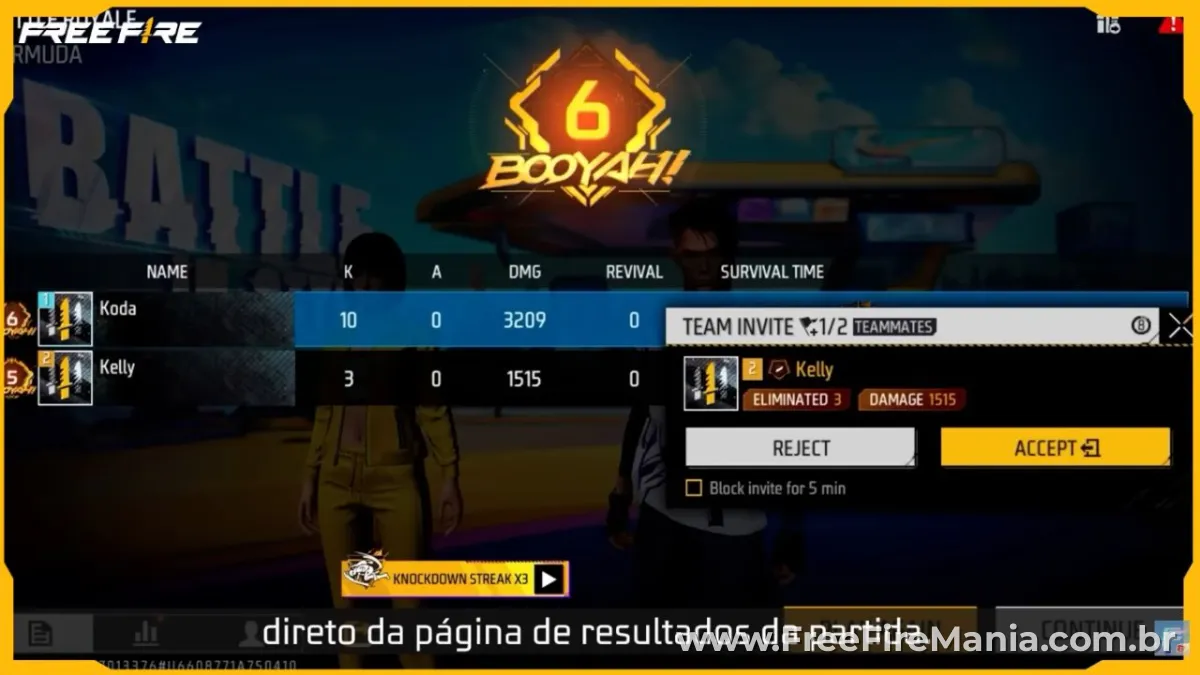 Sistema de convite Free Fire atualiza&ccedil;&atilde;o abril 2026