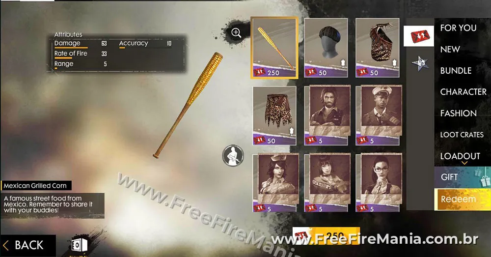 Loja de troca por tokens adicionada ao Free Fire em setembro de 2018