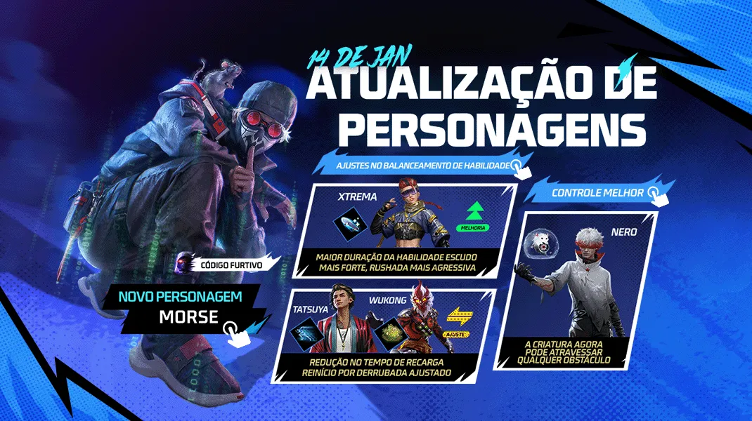 Atualização Free Fire janeiro 2026