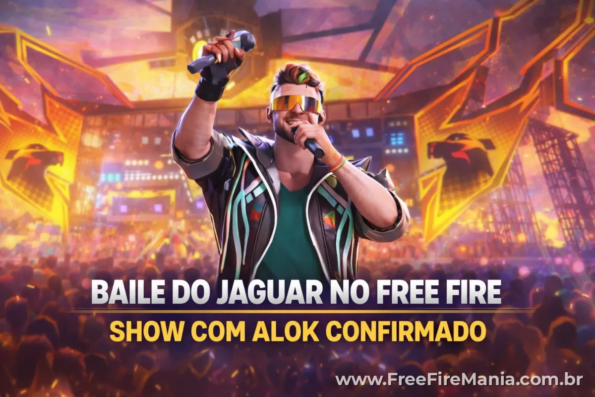 Show com Alok no evento Baile do Jaguar do Free Fire