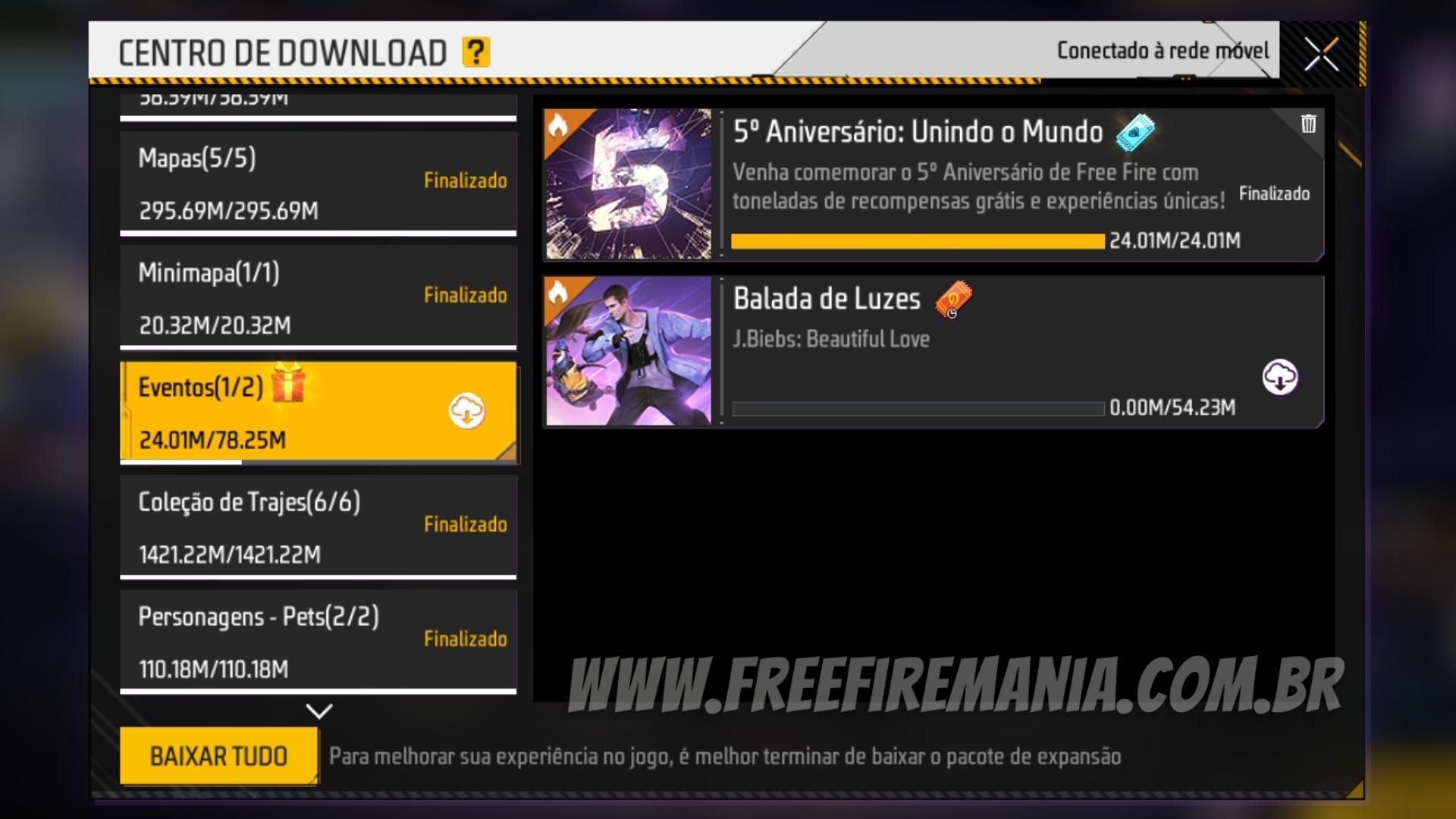 How to download the package to watch Justin Bieber's show at Free Fire