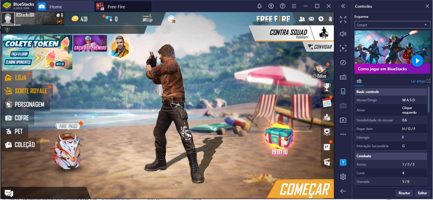 COMO BAIXAR E CONFIGURAR EMULADOR PARA JOGAR FREE FIRE SEM FICAR FECHANDO -  2023! ( BlueStacks ) 