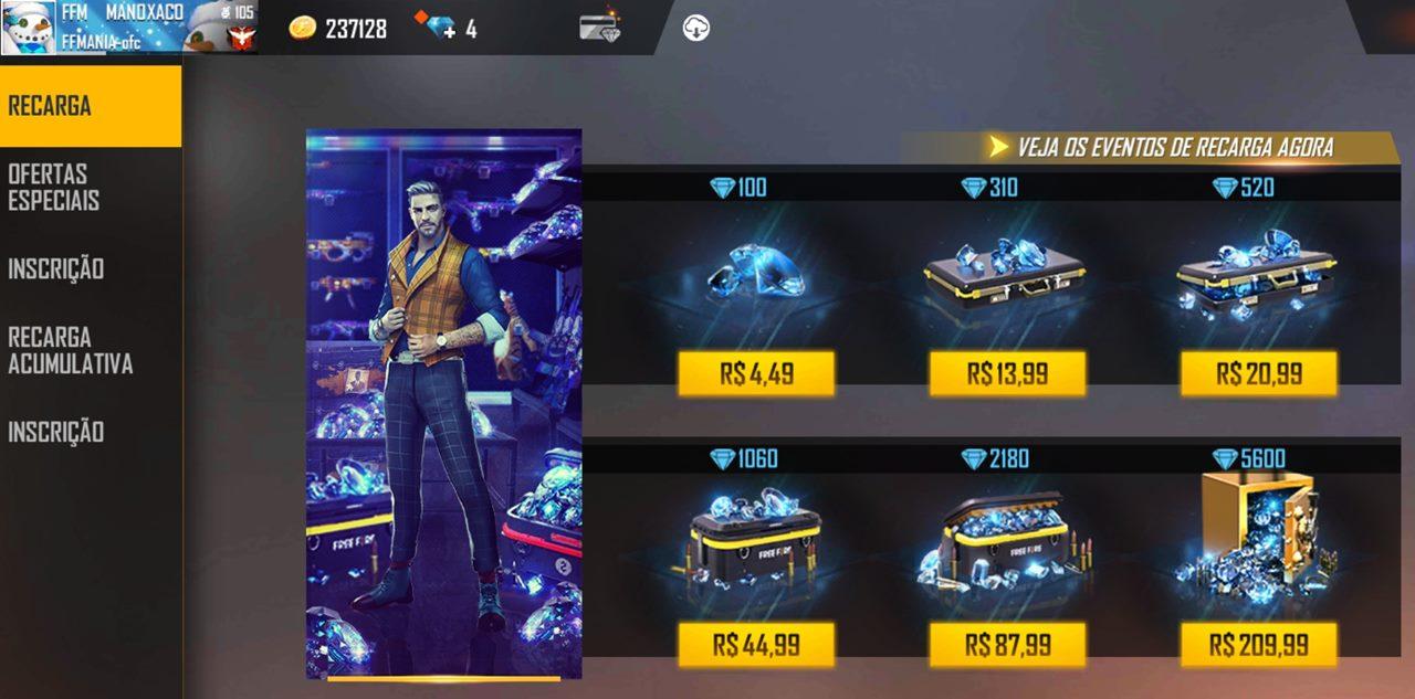 Comprar Diamantes Free Fire: Recarga de 1.080 Diamantes