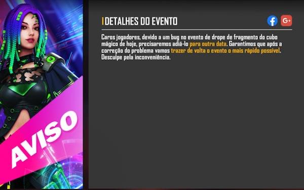 Bug evento cubo mágico fragmentos