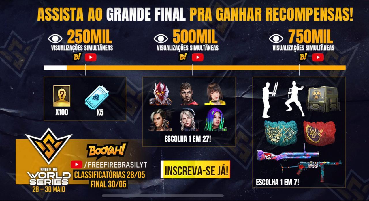 Principal Campeonato Mundial de Free Fire acontece dia 30, com