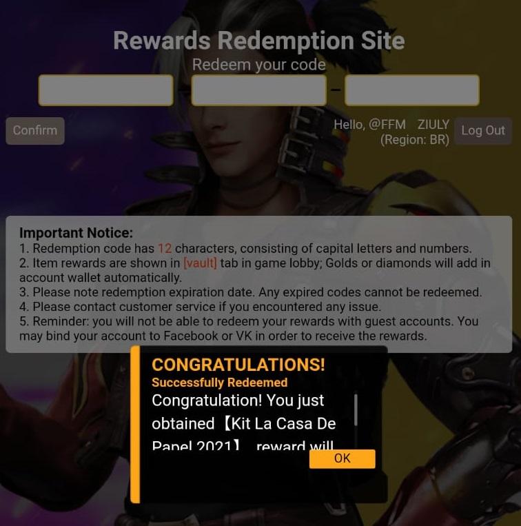 CODIGUIN FF: código Free Fire com Sorriso Decomposto; Resgate no Rewards