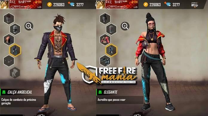 FREE FIRE Diamantes e Calça