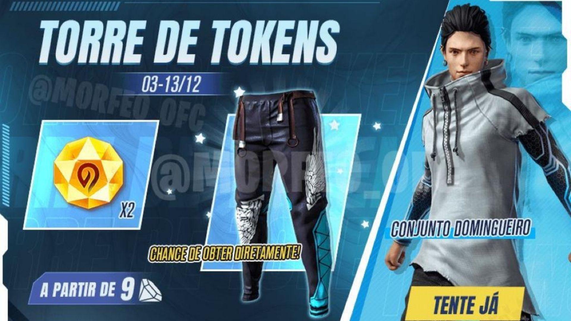 CODIGUIN FF: Free Fire libera código Calça Angelical (Azul