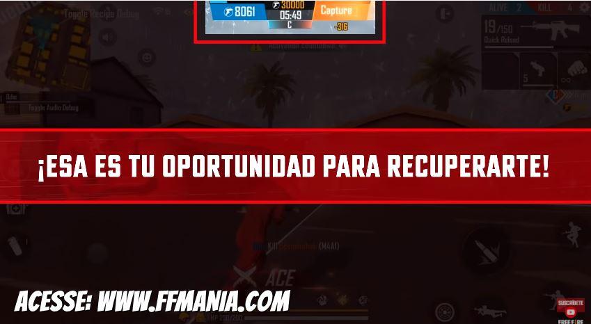 Coletando dinheiro no modo Casa da Moeda do Free Fire