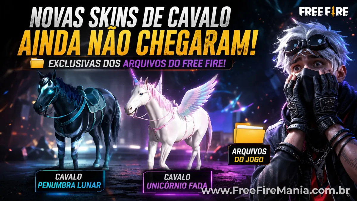 Cavalos estão disponíveis como skins dentro do Free Fire