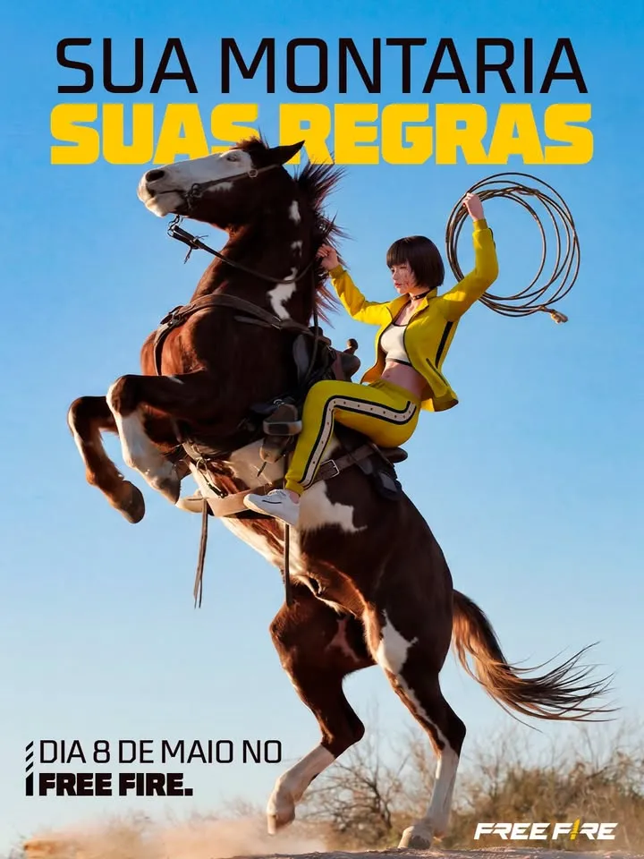 Cavalo no Free Fire montaria oficial revelada Garena