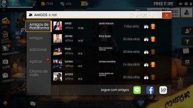 Chame seus amigos de volta