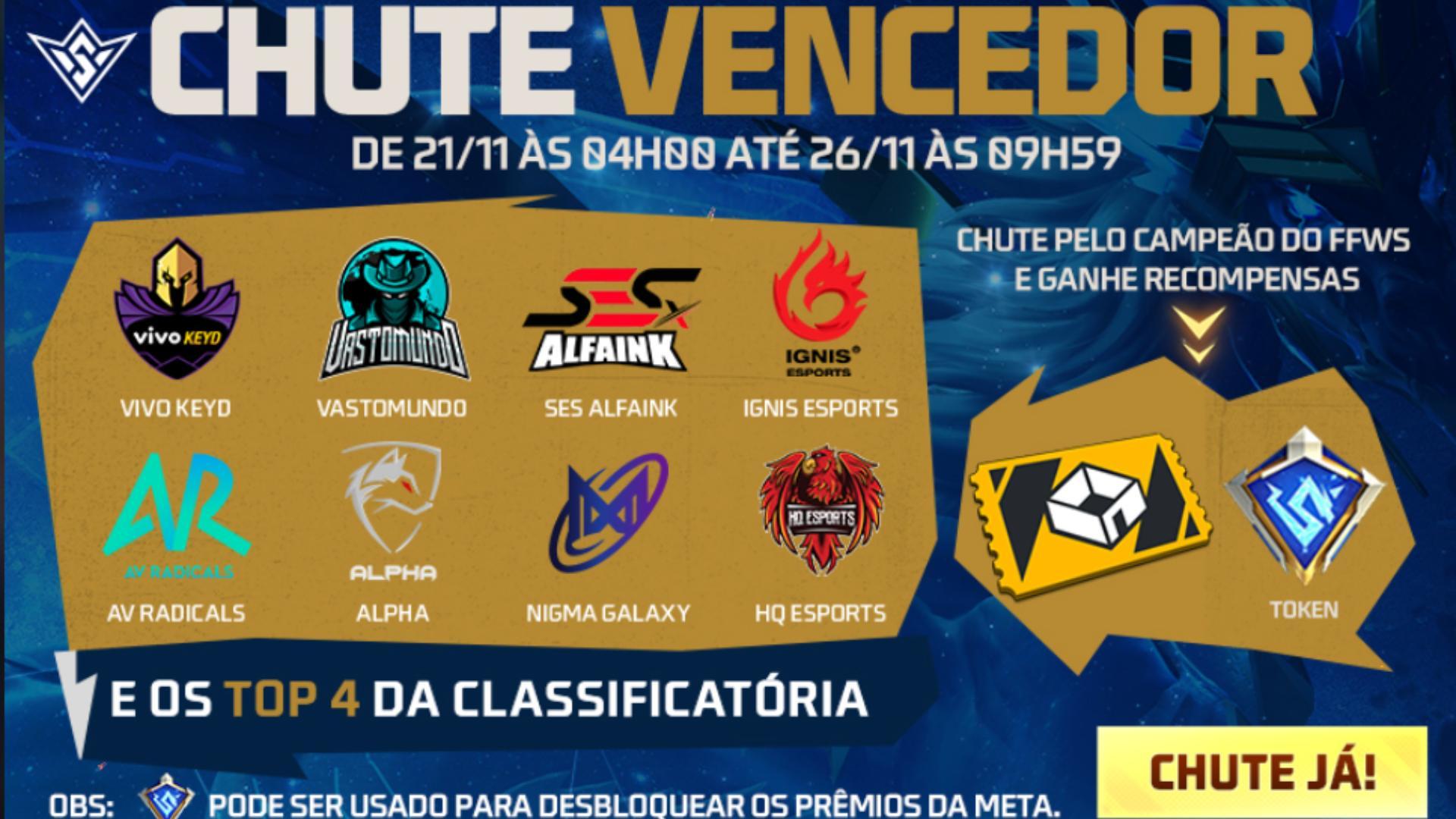 O Campeonato Mundial Free Fire está chegando com diversos eventos