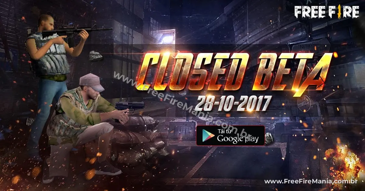 Closed Beta do Free Fire em 28 de outubro de 2017