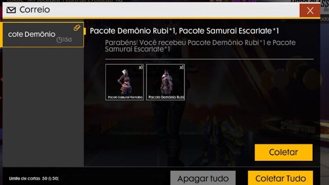codigo de recompensa samurais demoníacos 2
