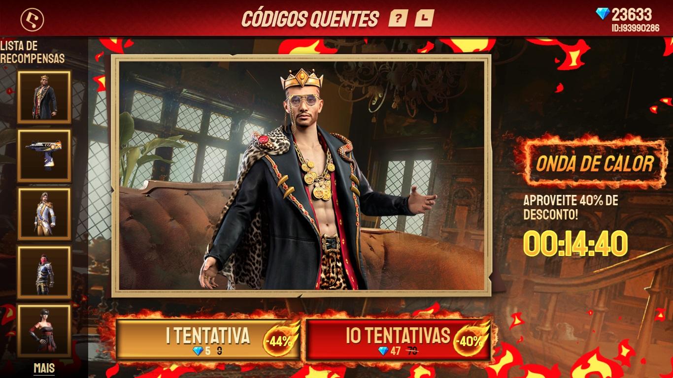 Garena Free Fire - Olha quem voltou! 🔥 Cola no Códigos Quentes que está  recheado de itens com Conjuntos, Emotes, Parede de Gel e mais!