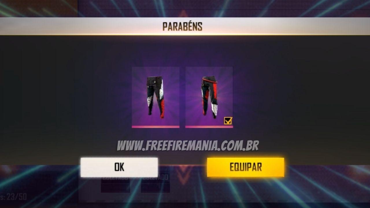 Codiguin Free Fire Calça Angelical Vermelha 2021