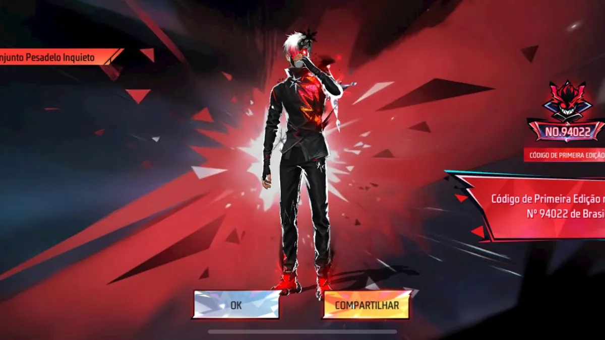 Codiguins de Free Fire de janeiro de 2026 divulgados pela Garena