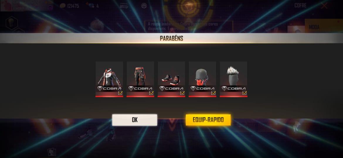 Codiguin Free Fire lendário