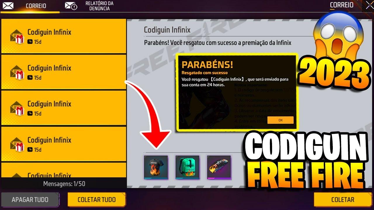 Código Free Fire: CODIGUIN FF para hoje, 4 de julho de 2023