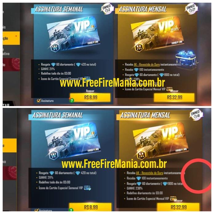 Free Fire: Assinatura Semanal [Recarga]