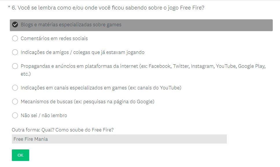 como conheceu o free fire