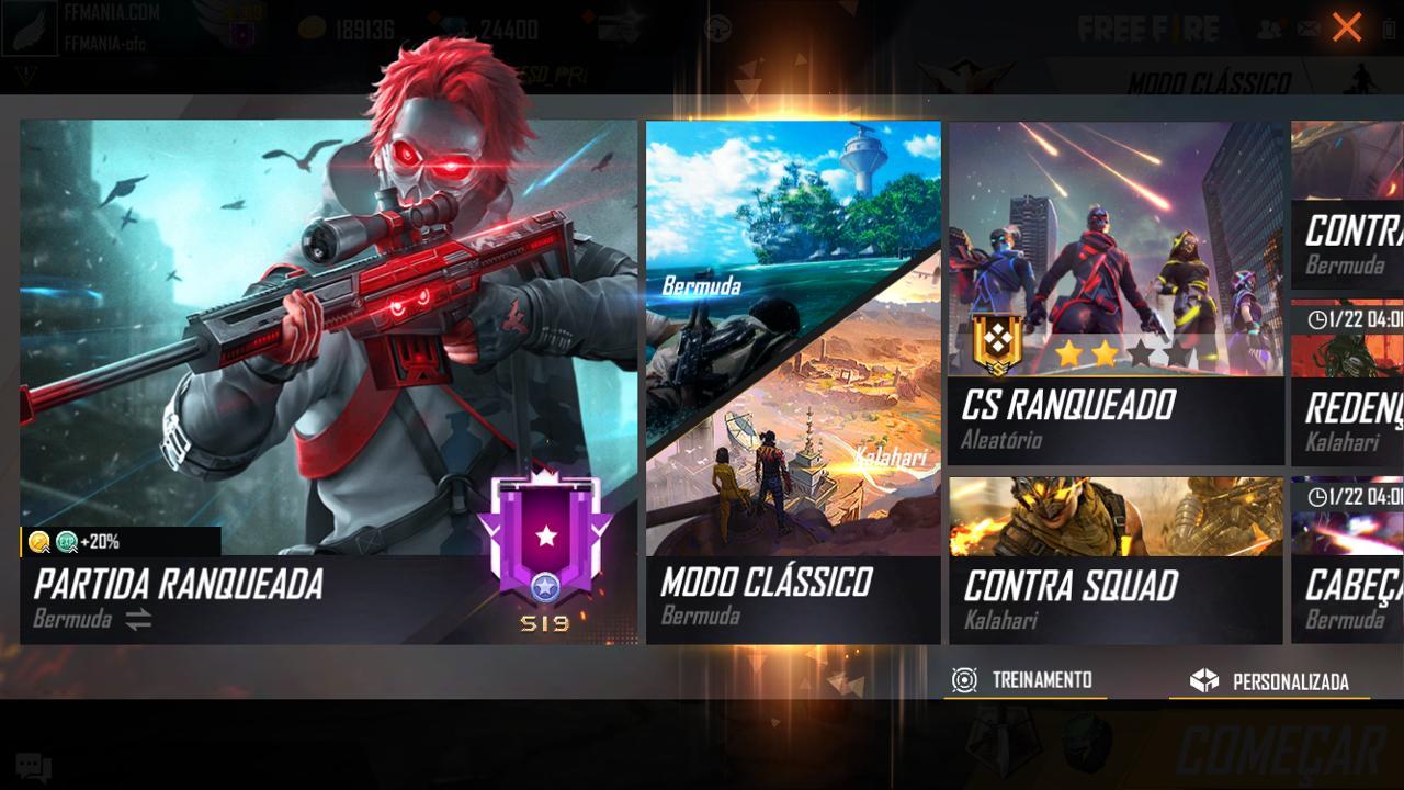 Como criar X1 no Free Fire - Passo 1