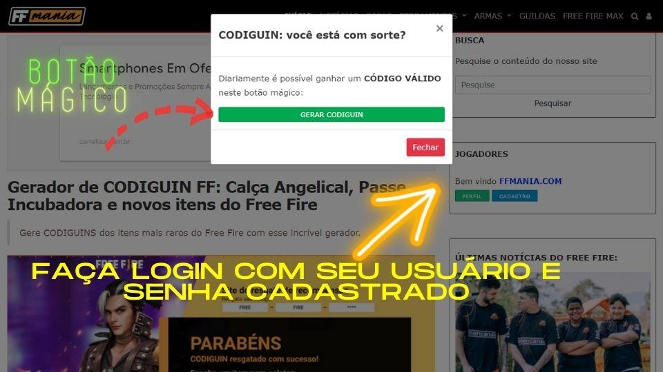 CODIGUIN FF 2023: código Free Fire da skin evolutiva para resgatar - Free  Fire Club