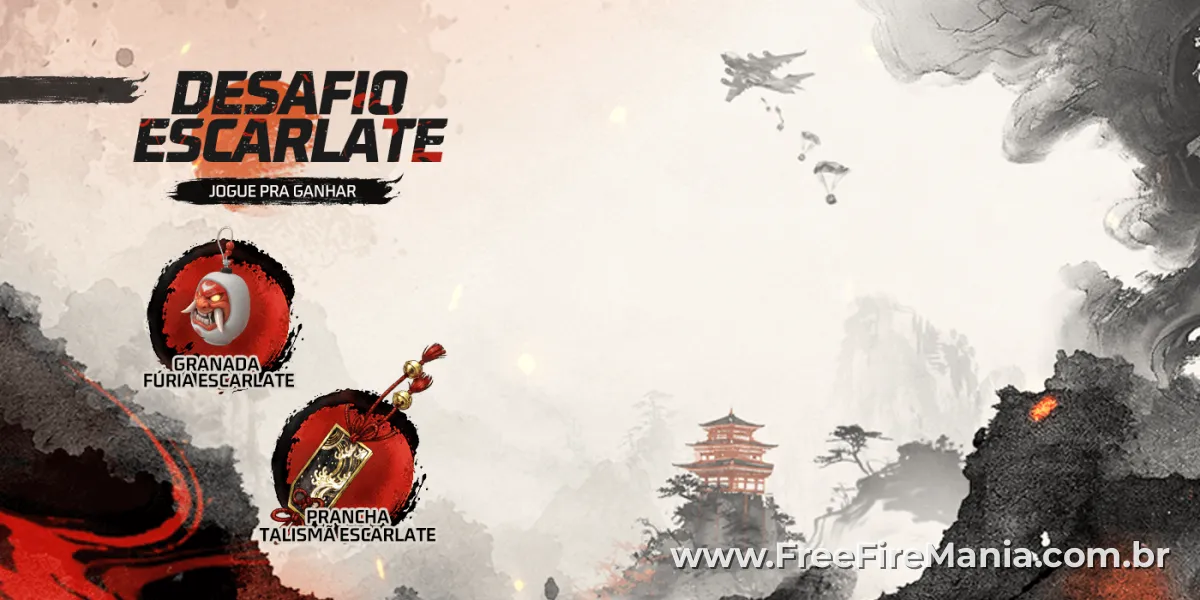 Banner oficial do evento Desafio Escarlate no Free Fire