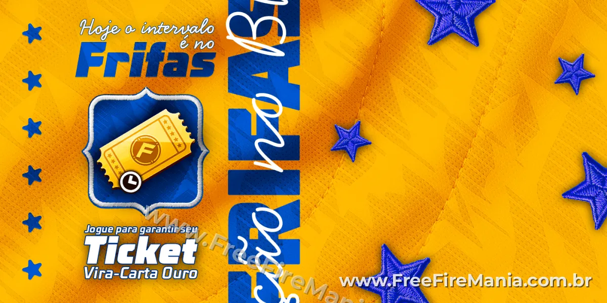 Banner oficial do evento Jogo do Intervalo! no Free Fire