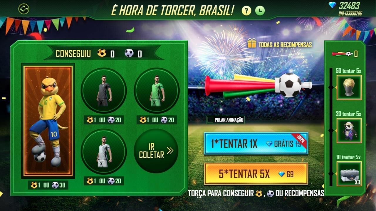 Free Fire: Recarga Futebol dá itens inspirados na Copa