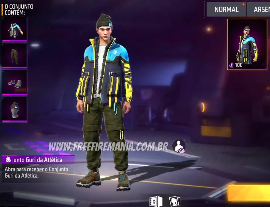 Conjunto Guri da Atlética no Free Fire